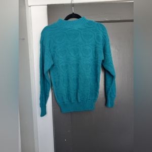 Blue hearts knit vintage sweater